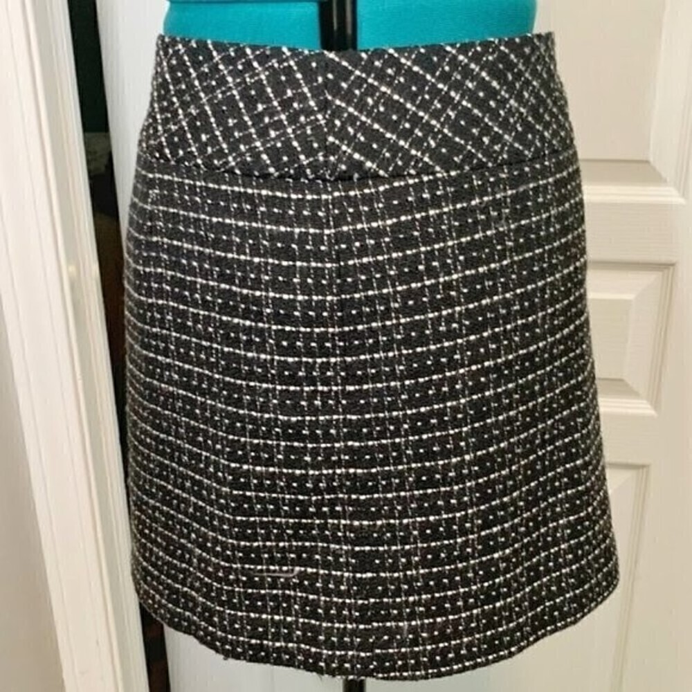 Ann Taylor Loft Tweed Casual Career Lined Mini Skirt